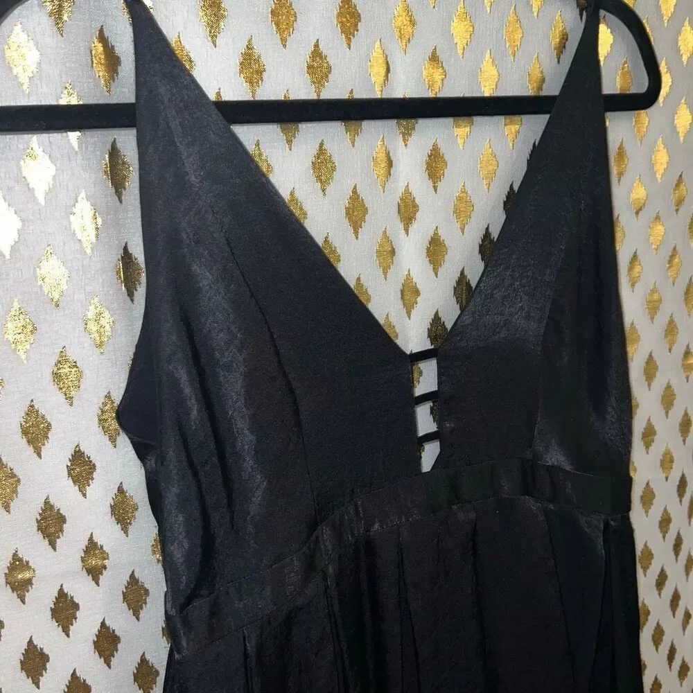 Free People Gabby’s Party All Night Dress mini dress low-cut cutouts black size